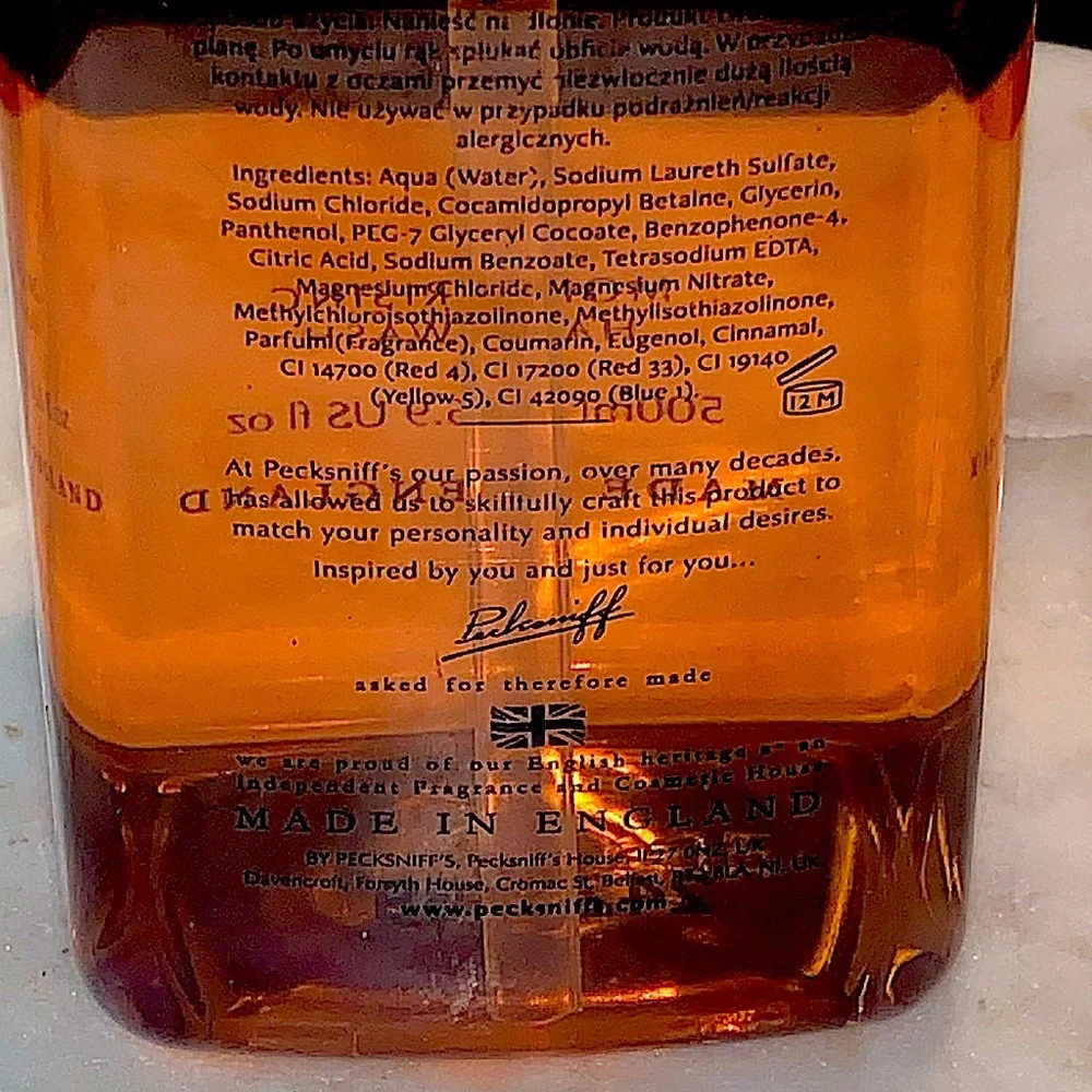 PECKSNIFF’S ENGLAND MOISTURISING HAND WASH APPLE CINNAMON 16.9 FL OZ